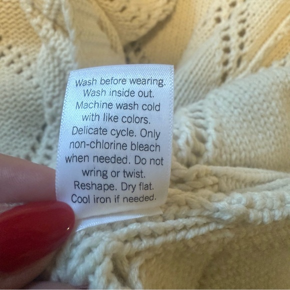 Sonoma 3X Womens Ivory long open sweater - Picture 7 of 7